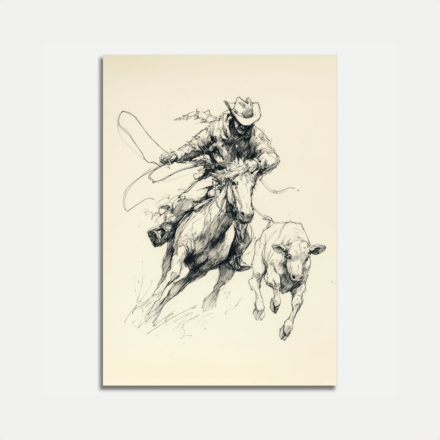 Wilder Westen Rodeo Cowboy Plakat
