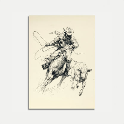 Wilder Westen Rodeo Cowboy Plakat