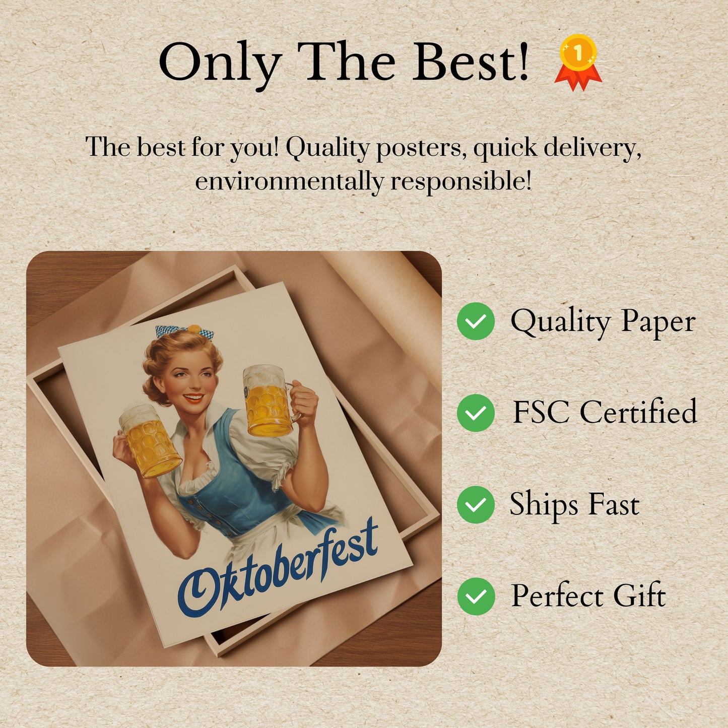 Classic Oktoberfest Beer Celebration Poster