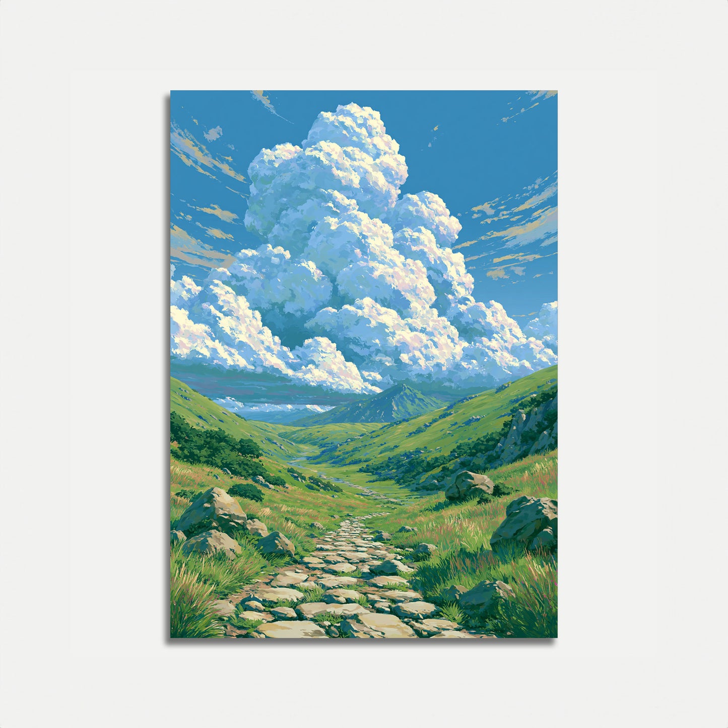 Mountain Valley Landscape Poster