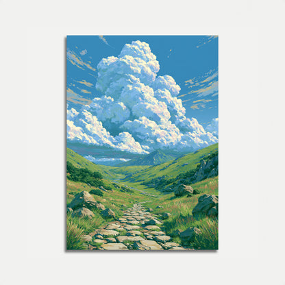 Mountain Valley Landscape Poster