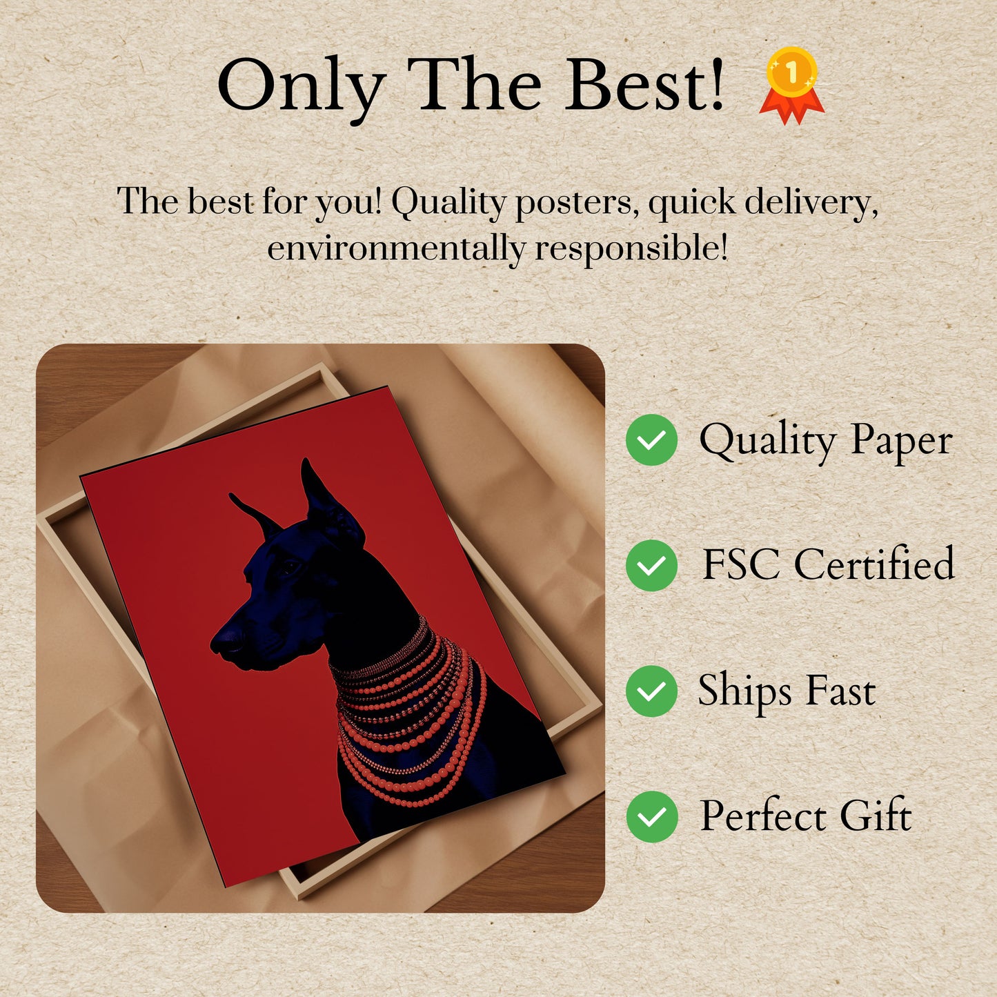 Glamorous Doberman Dog Poster