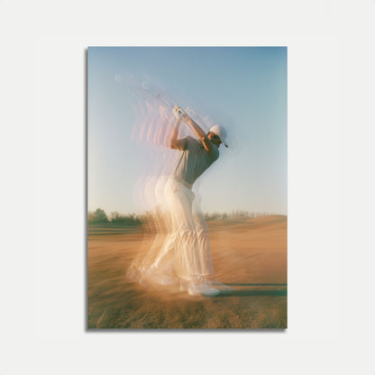 Affiche de Golf avec Flou de Mouvement de Swing