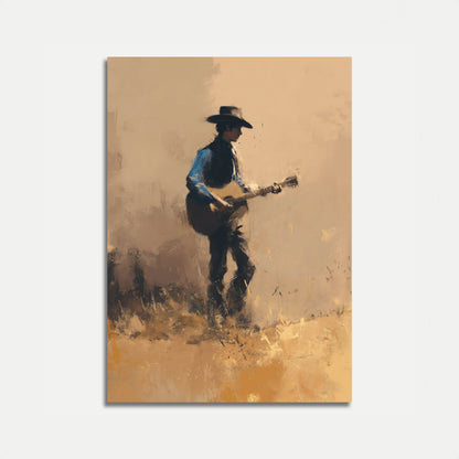Ensam Cowboy Gitarrposter