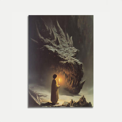 Dragon Guardian with Torch Poster
