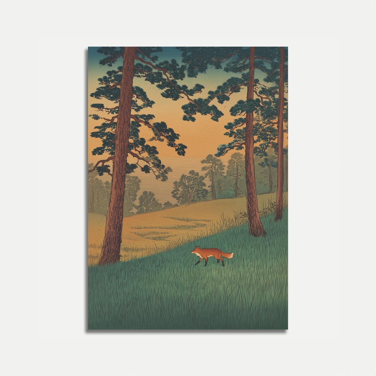Skogrev Skogslandskap Plakat