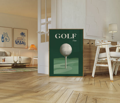 Affiche Vintage Temps de Golf