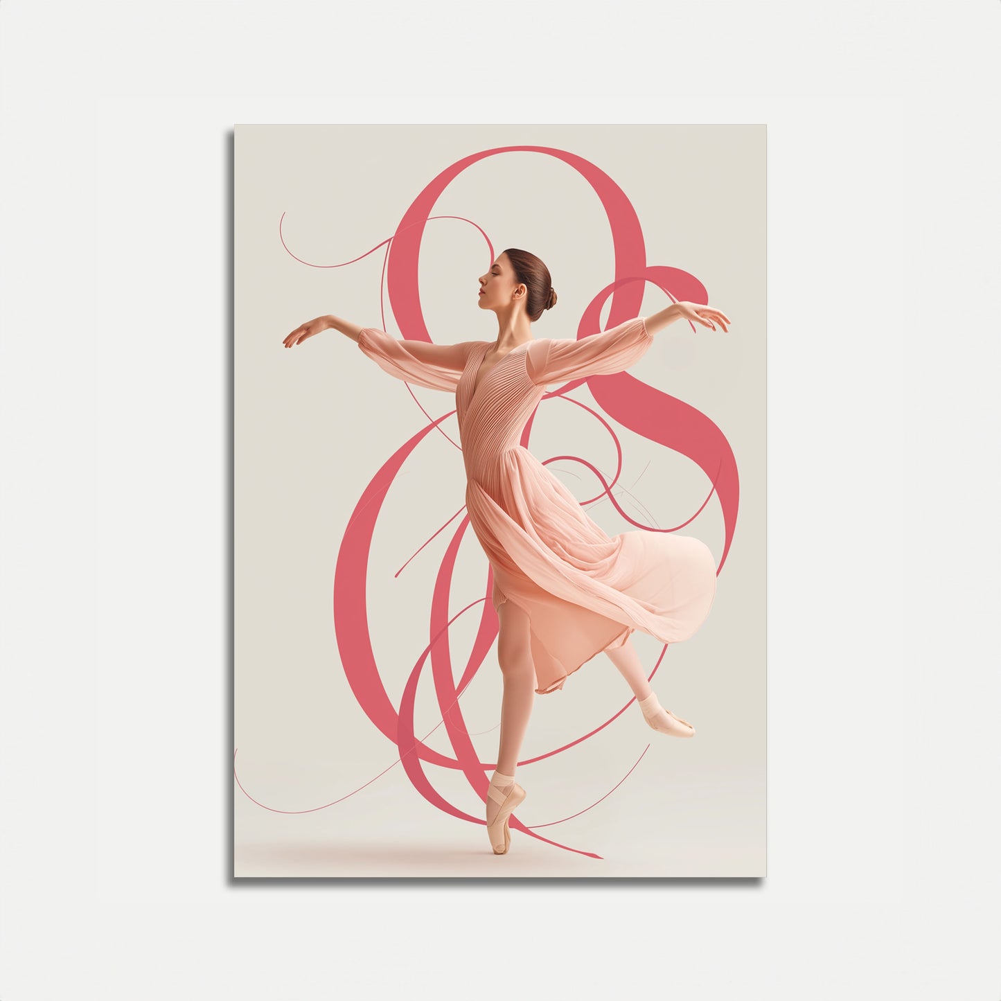 Póster de danza elegante en movimiento