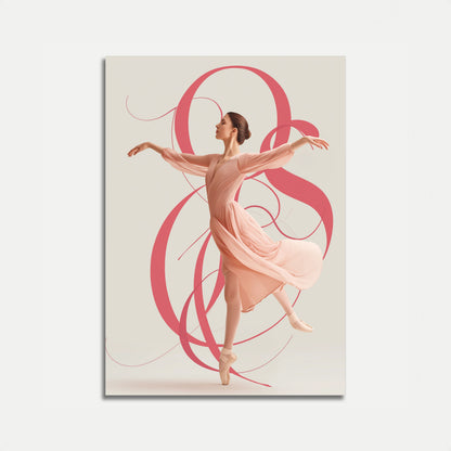 Póster de danza elegante en movimiento