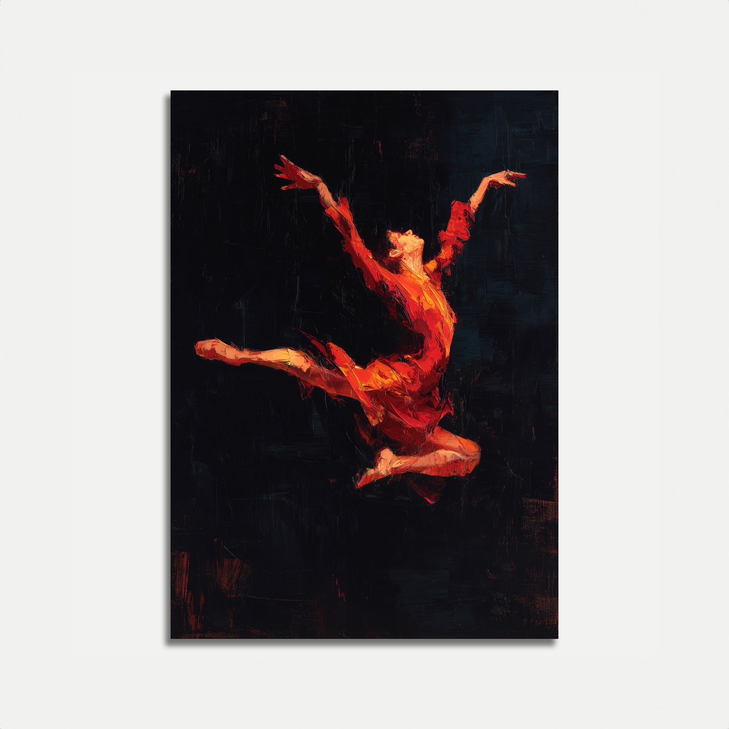Danseres in Rood Bewegingsposter