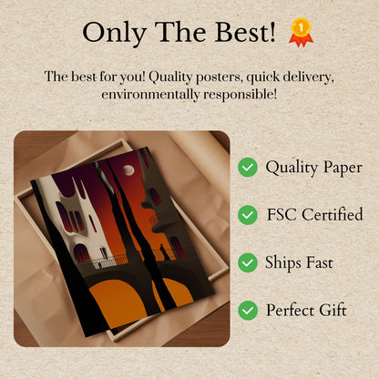 Gothic Urban Moonlight Poster