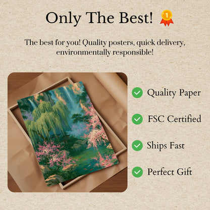 Oriental Garden Stream Plakat