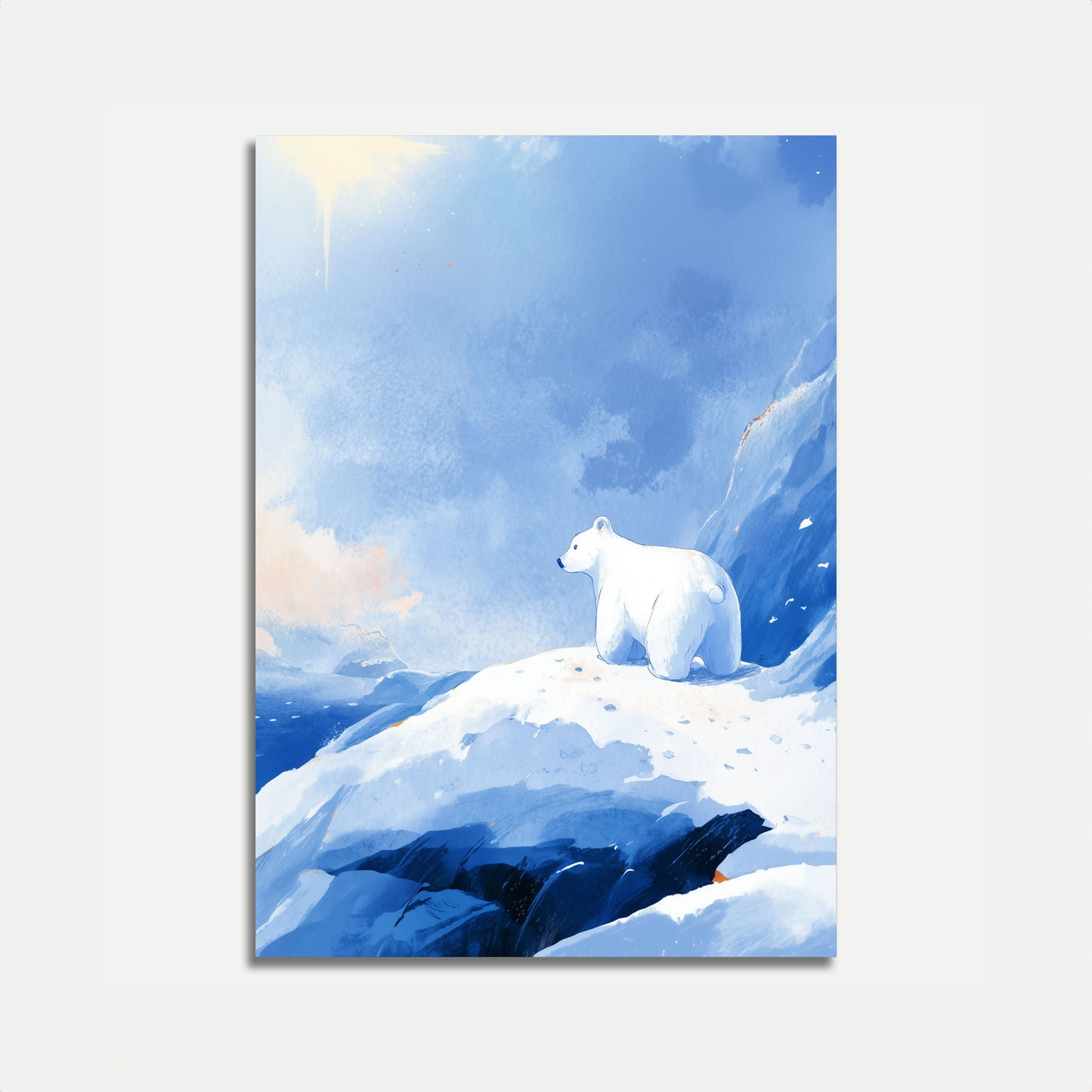 Póster del oso polar Arctic Solitude