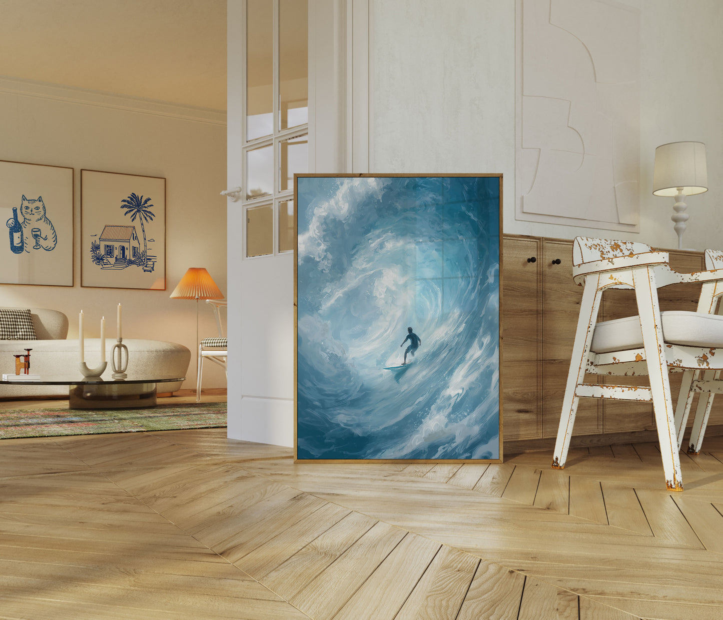 Ocean Wave Surfer Poster