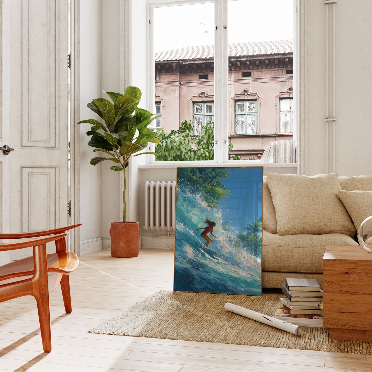 Tropical Wave Rider Poster