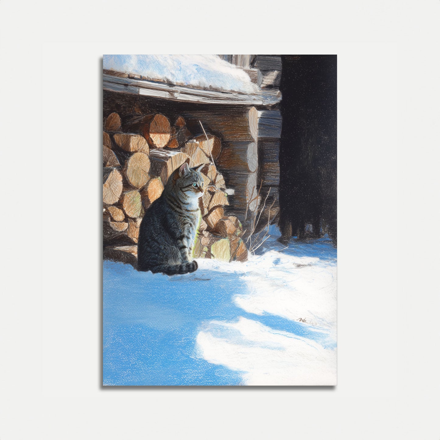 Tabby Kat i Vinter Plakat