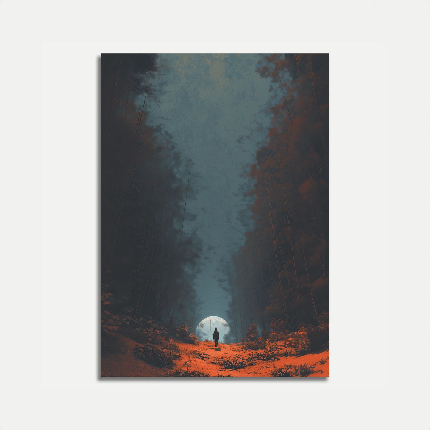 Moonlit Forest Journey Poster