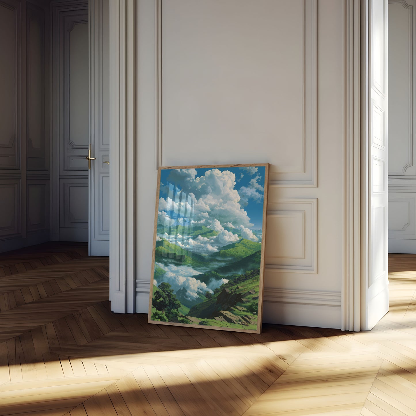Majestic Mountain Cloudscape Poster