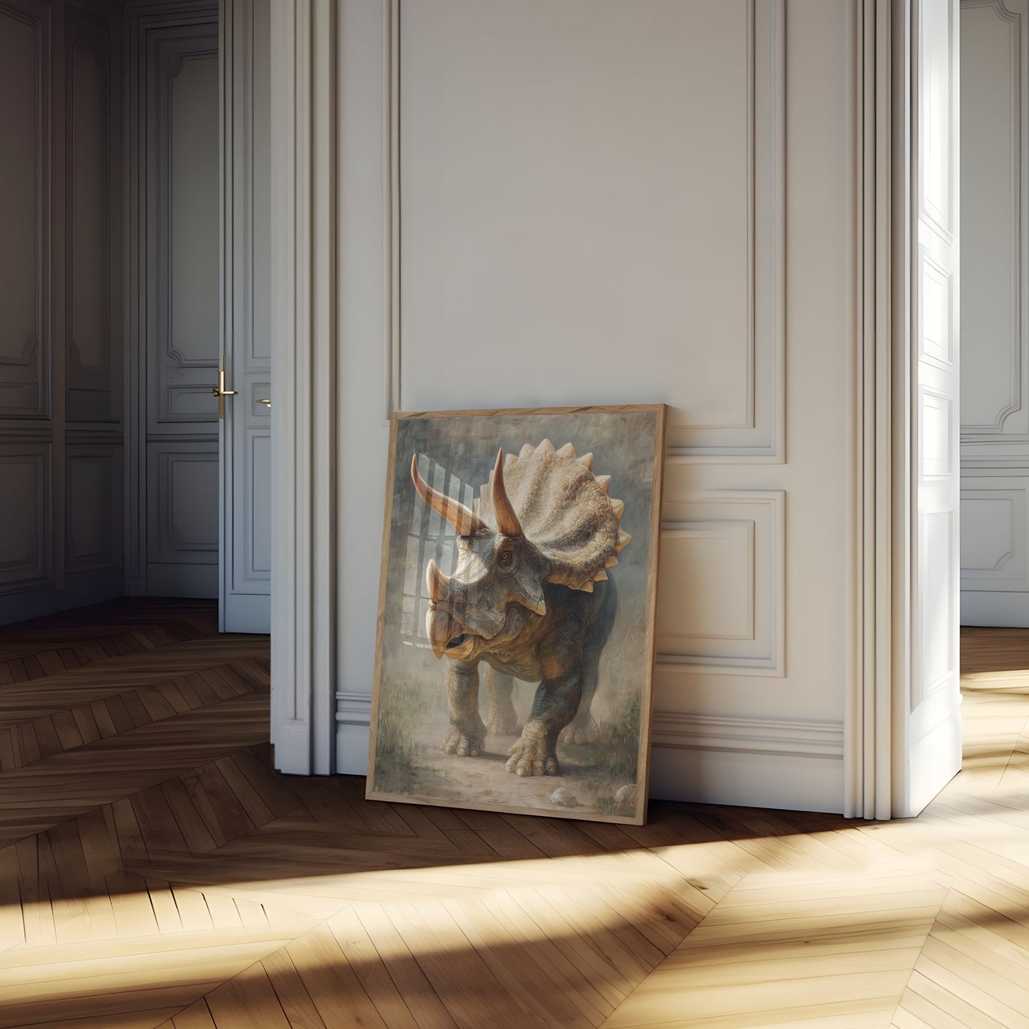 Ancient Triceratops Prehistoric Poster