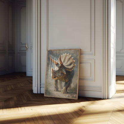 Ancient Triceratops Prehistoric Poster