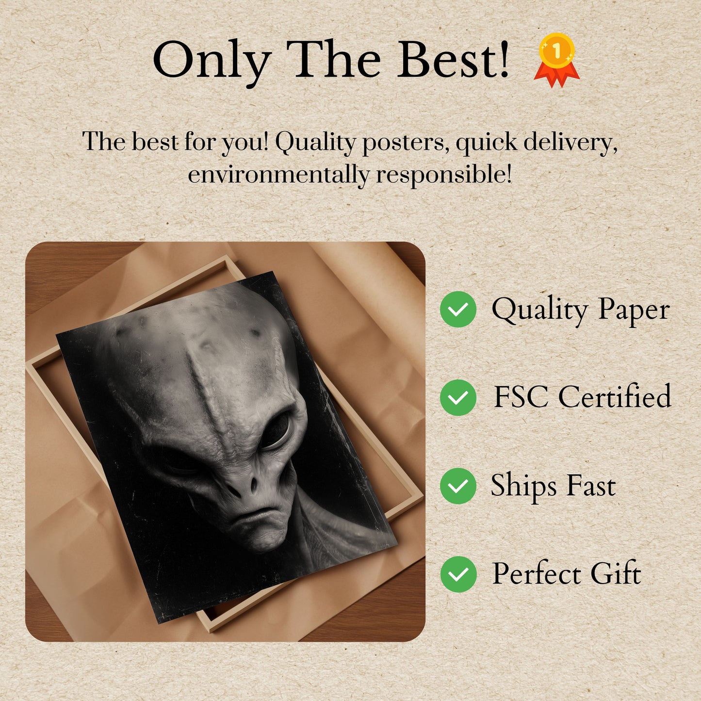 Alien Encounter Dark Poster