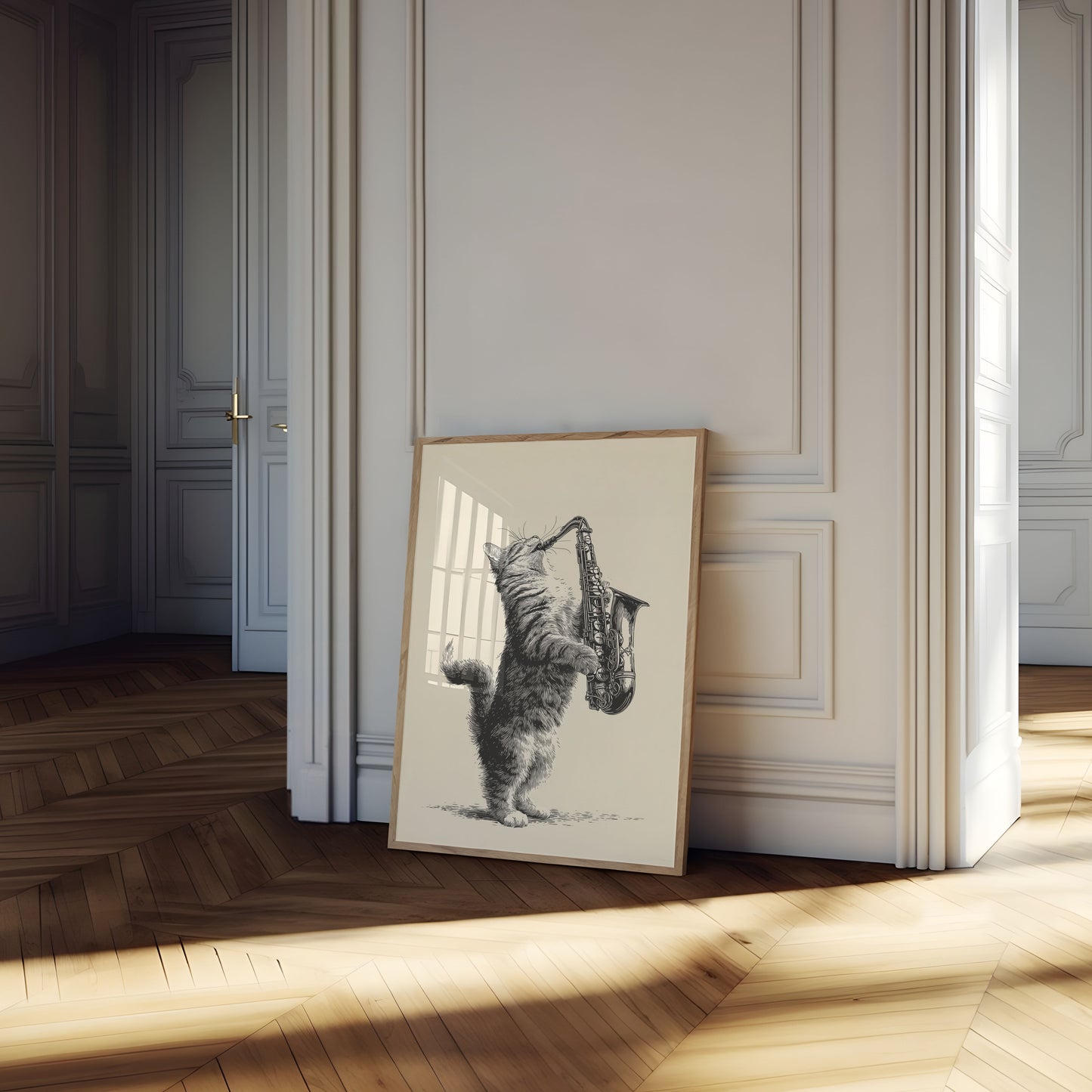 Jazz Cat Saxophone Solo Poster