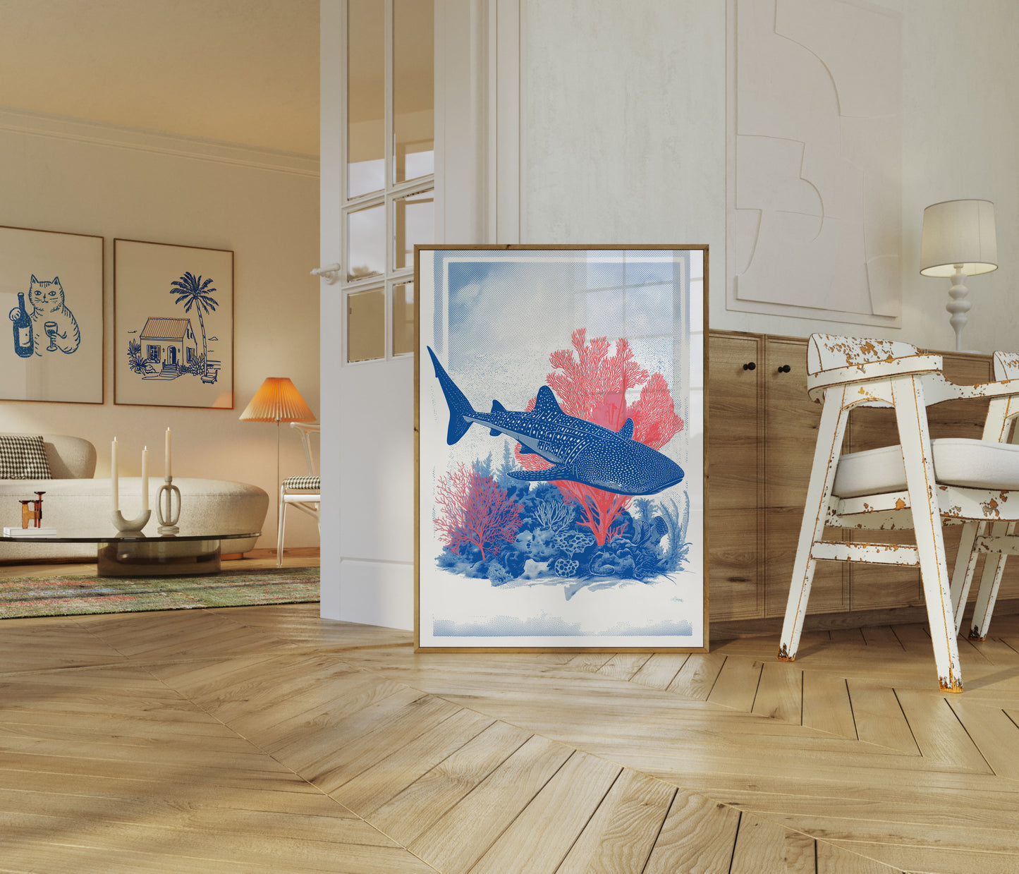 Whale Shark Ocean Coral Poster