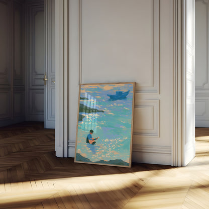 Musician by the Sea Poster
