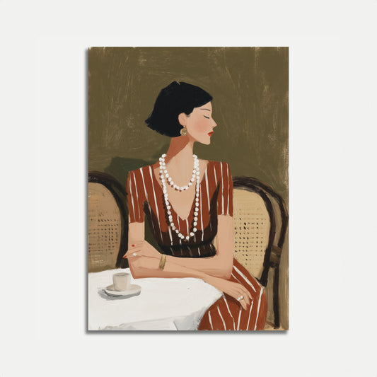 Elegant Kafé Sjarmerende Plakat