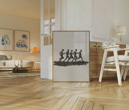 Silhouette Runners Motion Poster