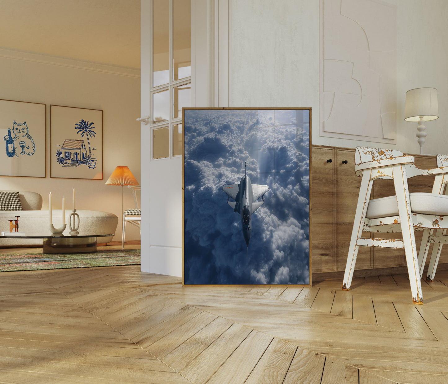 Storm Piercing Jet Fighter Poster