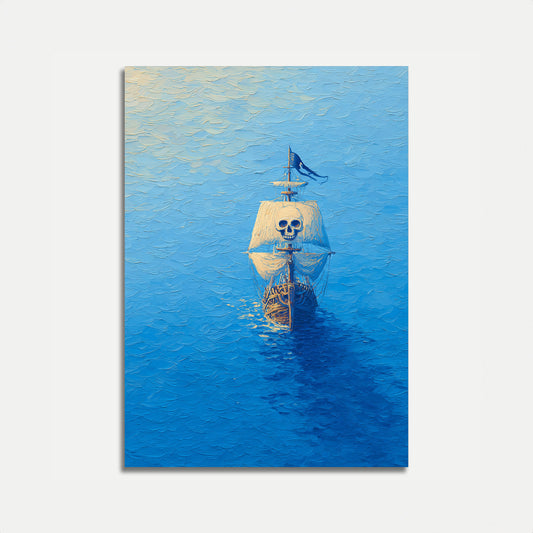 Skull Sail Pirate Ship Poster