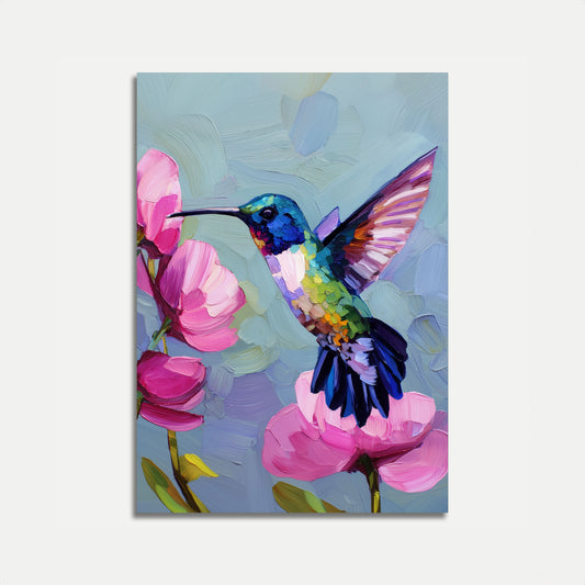 Bunter Kolibri-Tanz-Poster
