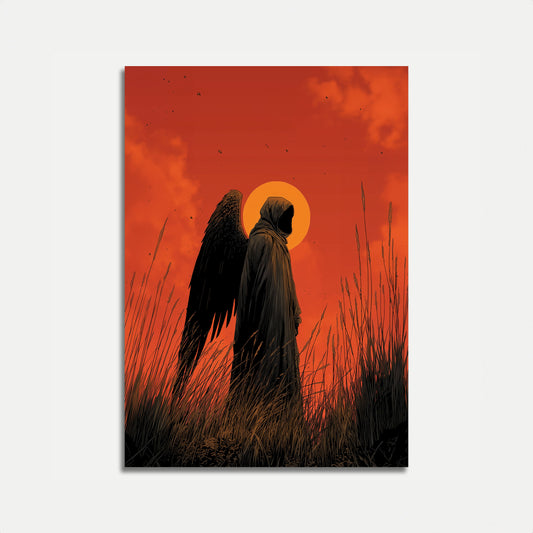 Dark Angel in Grass Poster