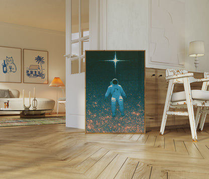 Plakát Astronaut mezi hvězdami