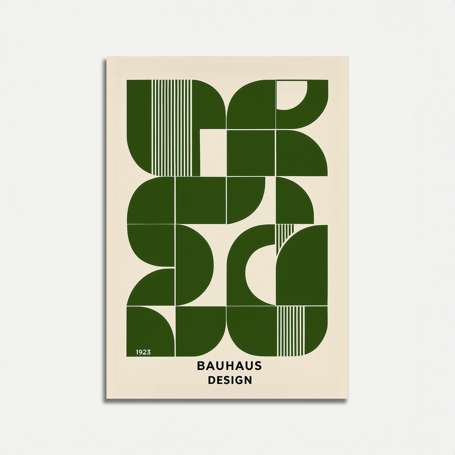 Geometric Bauhaus Green Design Poster