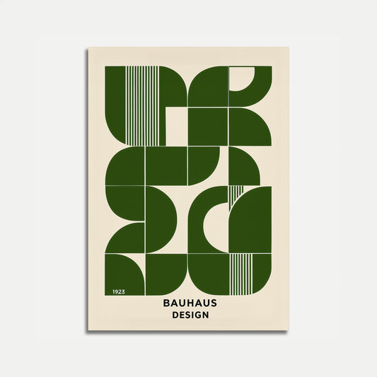 Geometric Bauhaus Green Design Poster