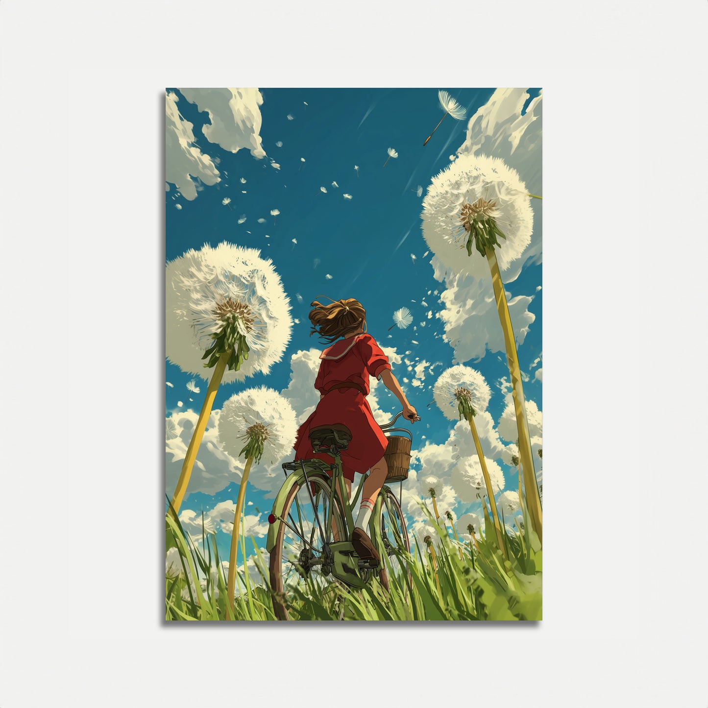 Summer Bicycle Dandelion Dream Poster