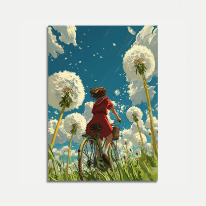 Summer Bicycle Dandelion Dream Poster