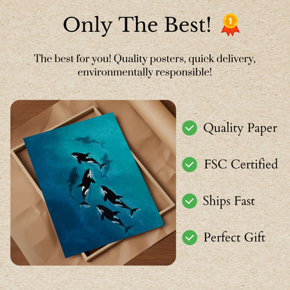 Orca Pod Ocean Journey Poster