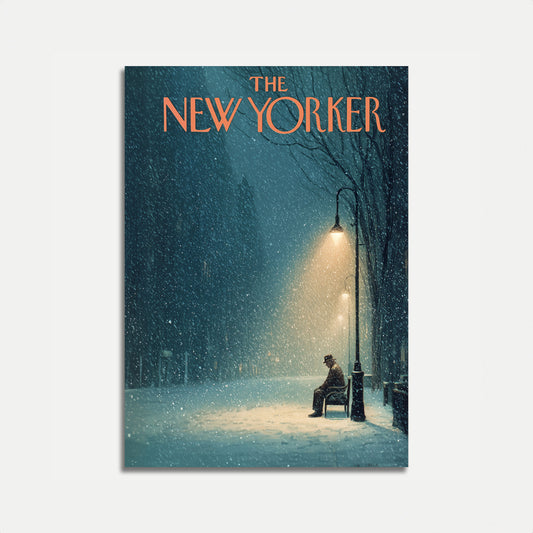 Solitude in Snowfall New Yorker Poster