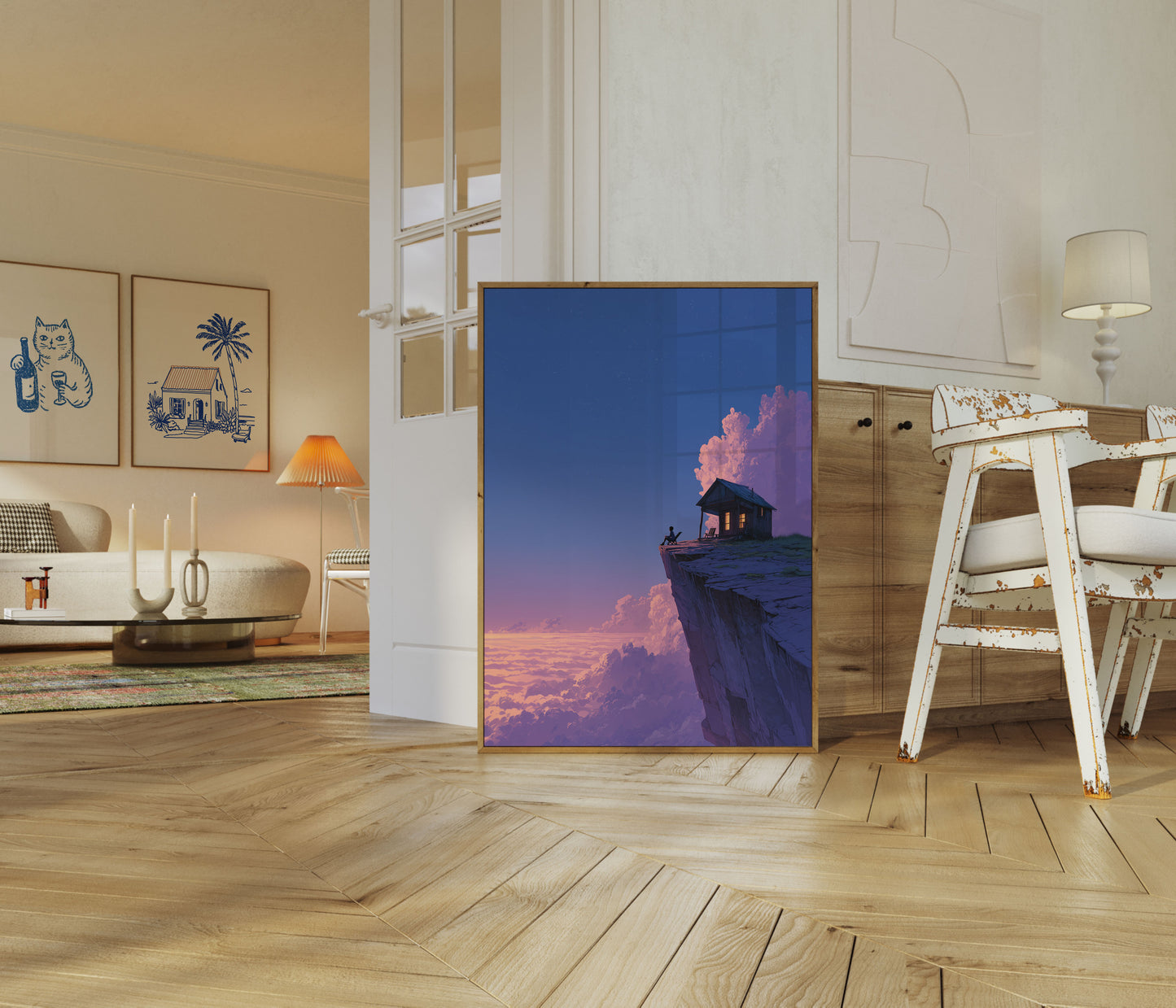 Cliff Edge Solitude Studio Ghibli Poster