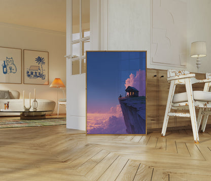 Cliff Edge Solitude Studio Ghibli Poster