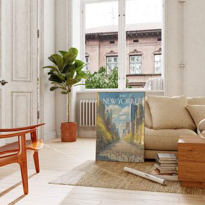 New York Marathon Cityscape Poster