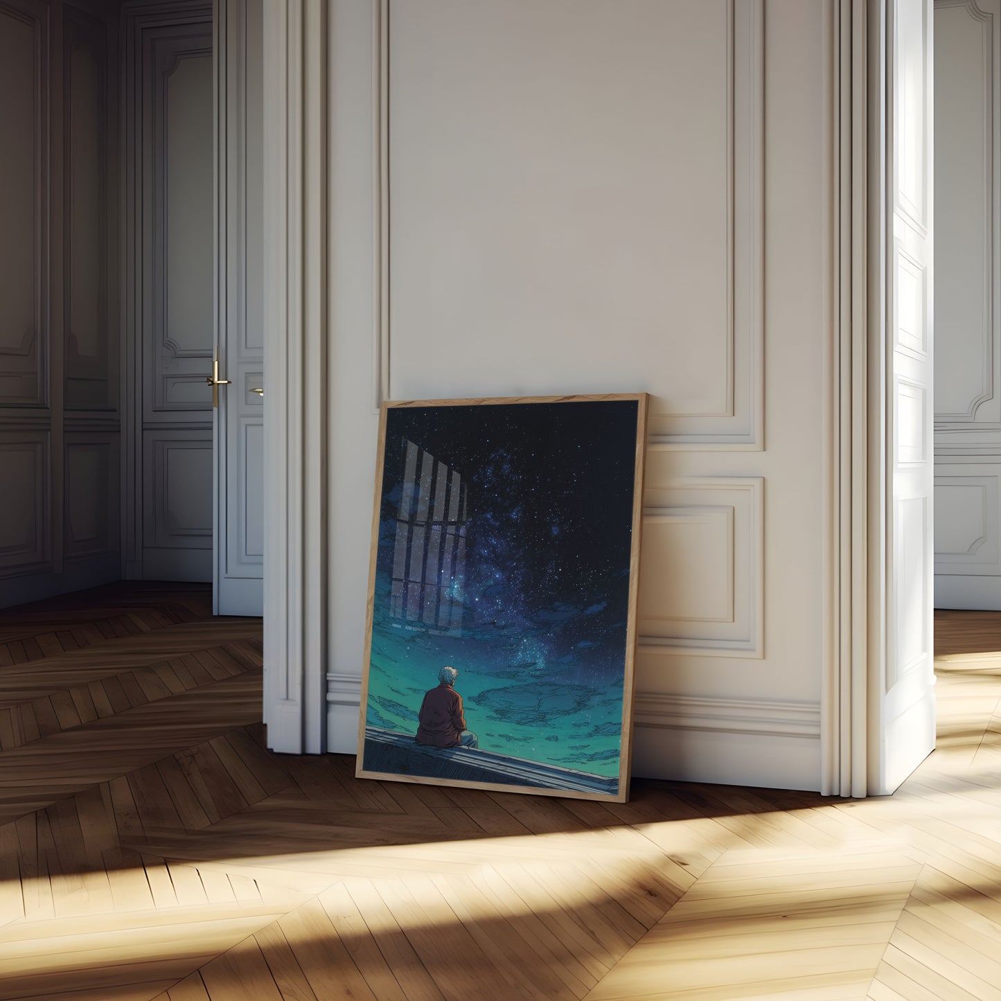 Starry Night Contemplation Poster