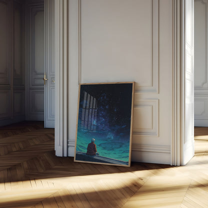 Starry Night Contemplation Poster