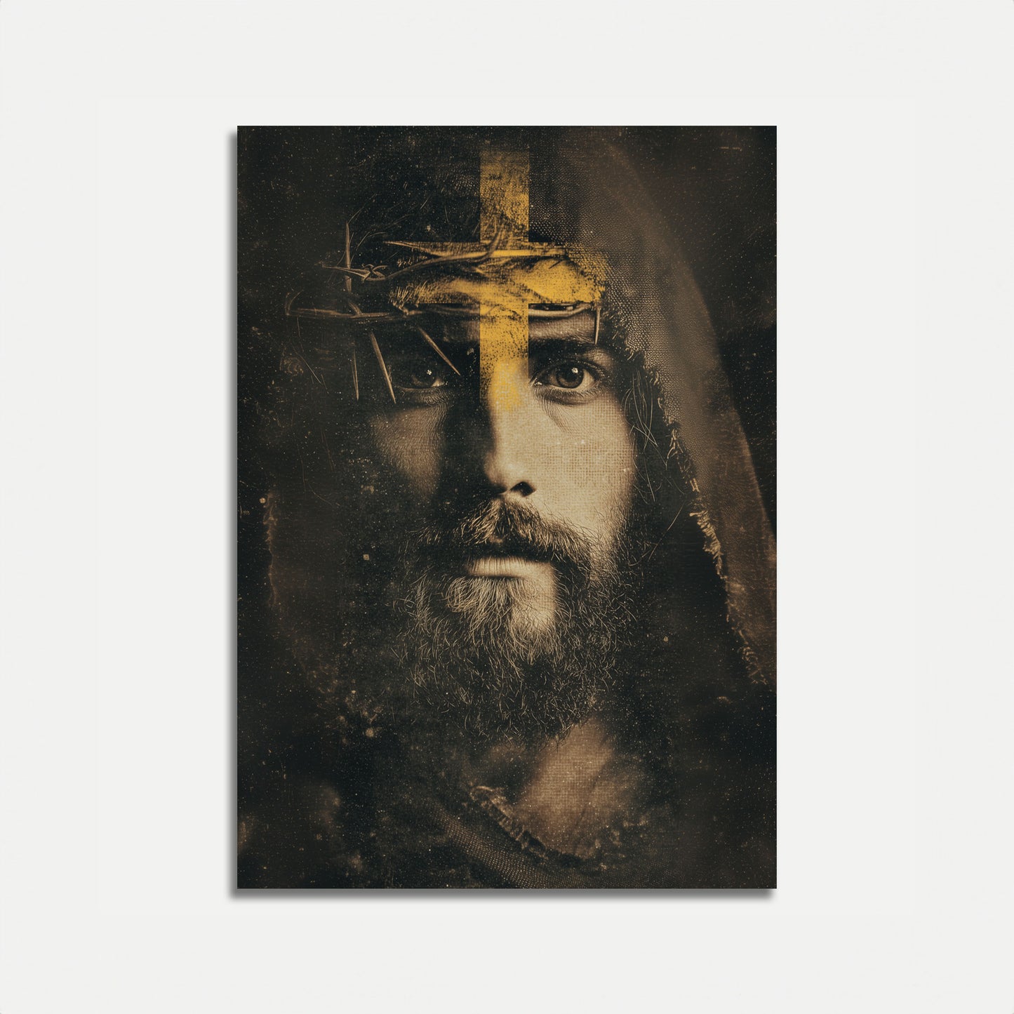 Divine Passion Cross Portrait Poster