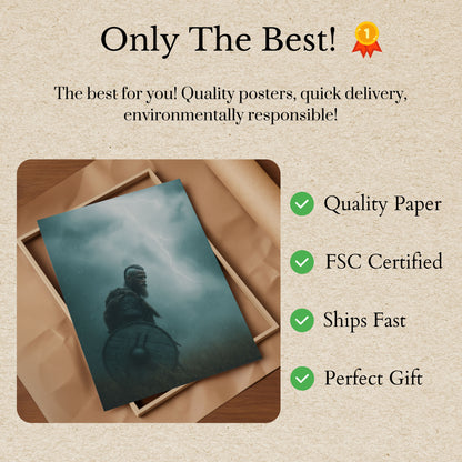 Storm Warrior Viking Poster