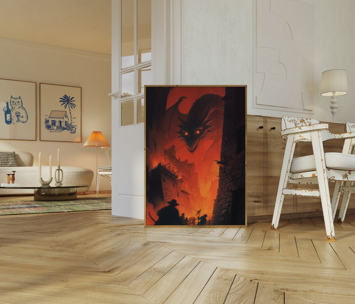 Draak's Apocalyps Gevecht Poster