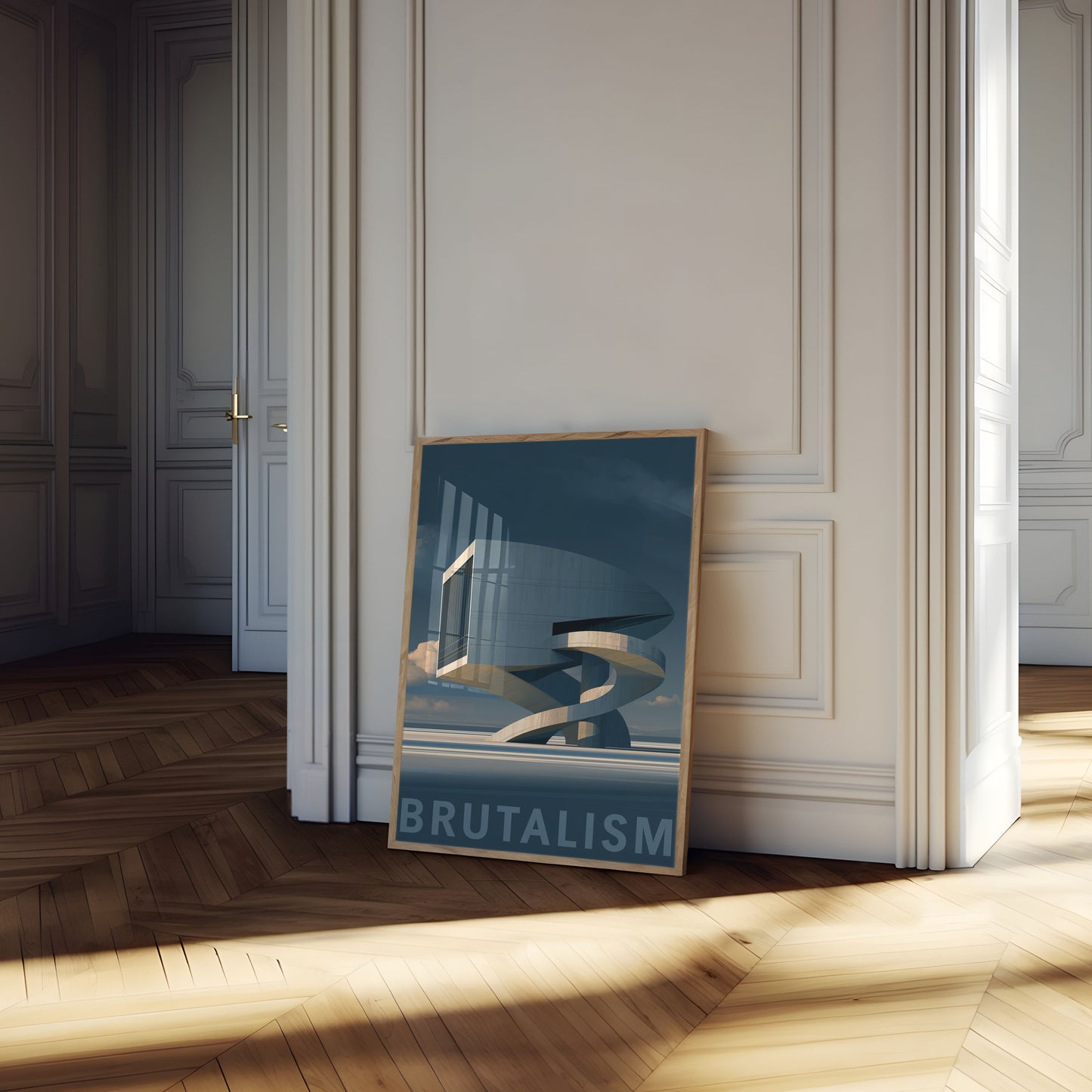 Brutalist Architecture Icon Poster